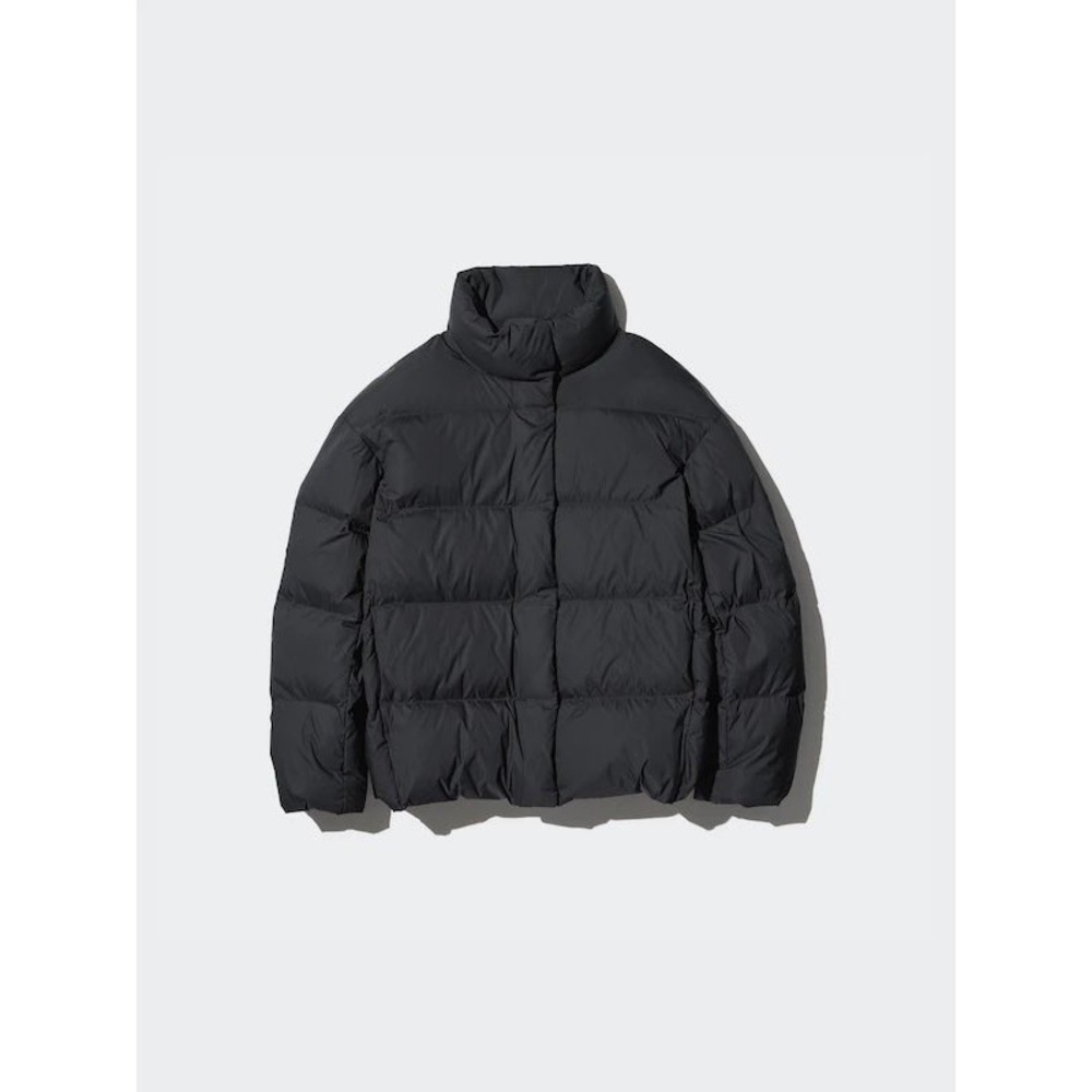 Uniqlo Powder Soft Down Jacket Black Medium M Puffer Winter Minimalist Winter